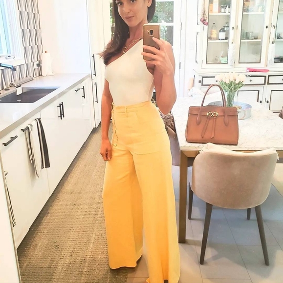 Bec & Bridge Wide Leg Olivier Pant in Honey - Size 4 - Picture 3 of 7